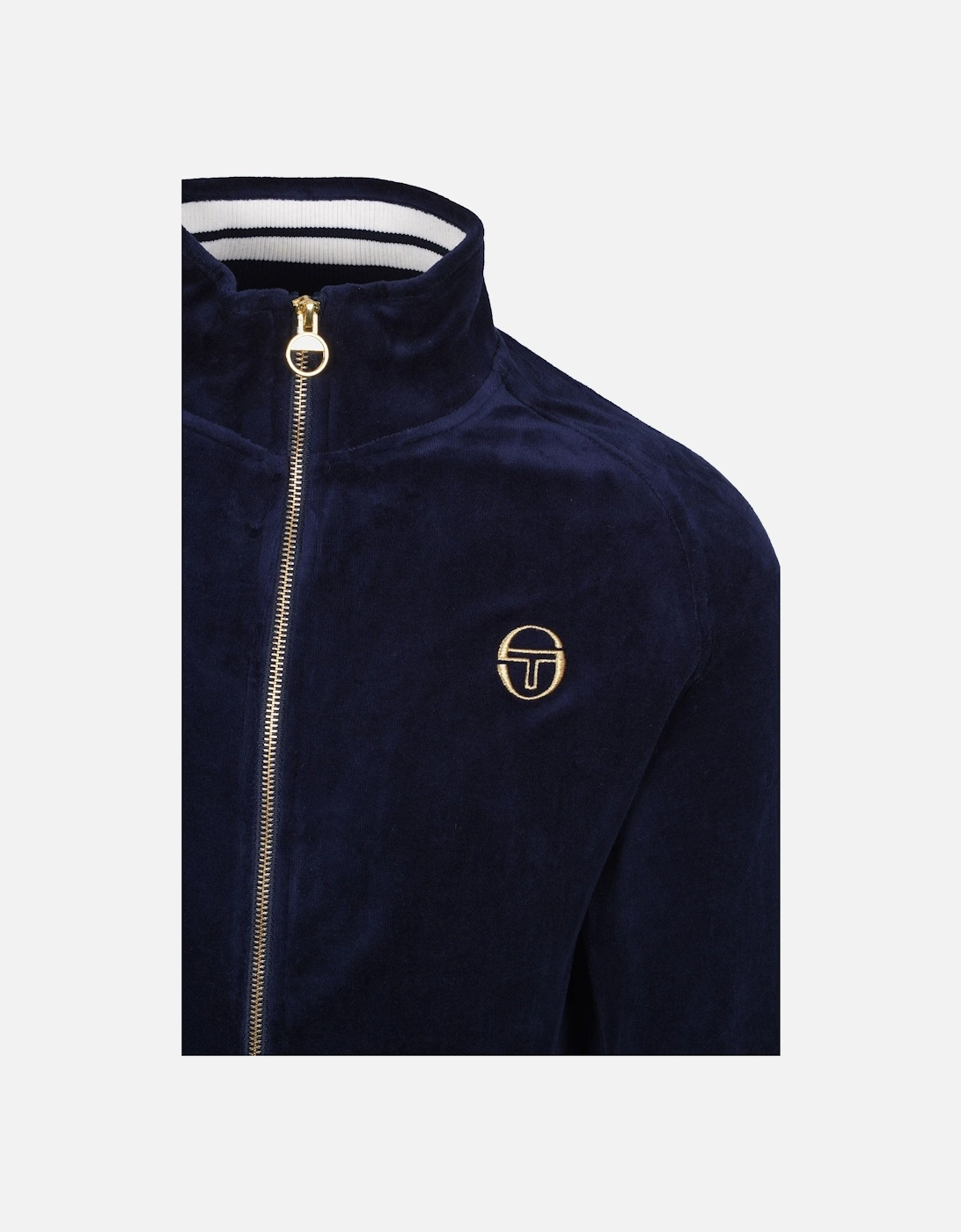 Court Velour Track Top Maritime Blue/Gardenia