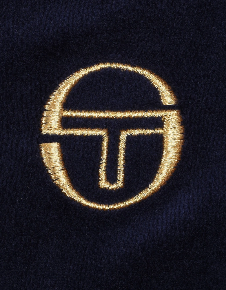 Court Velour Track Top Maritime Blue/Gardenia