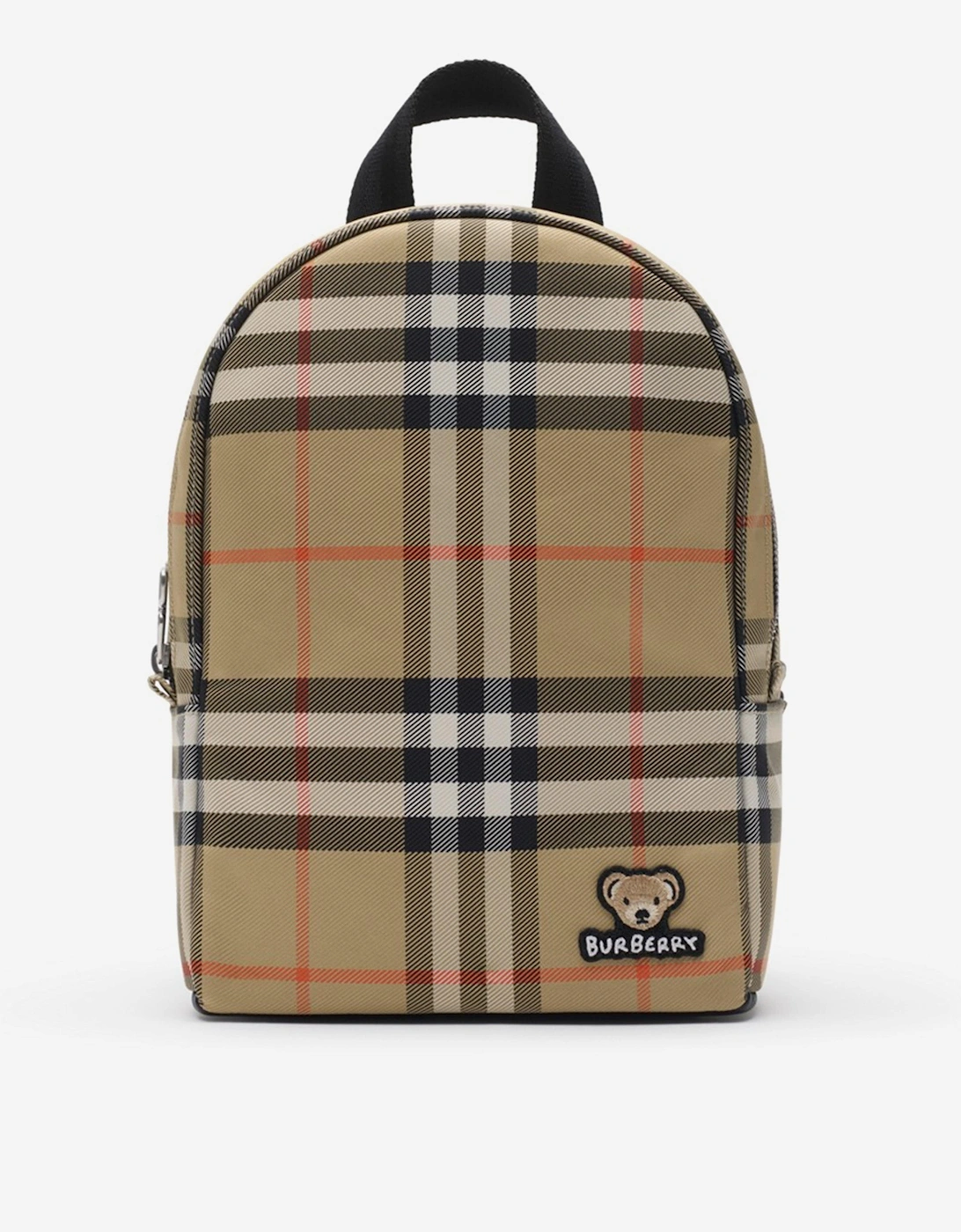 Kids Huey Check Backpack in Beige (27cm), 7 of 6