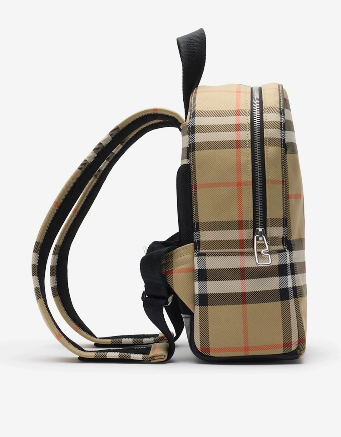 Kids Huey Check Backpack in Beige (27cm)