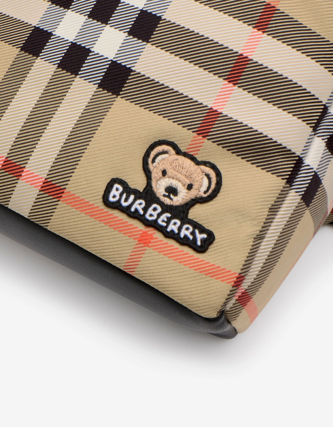 Kids Huey Check Backpack in Beige (27cm)