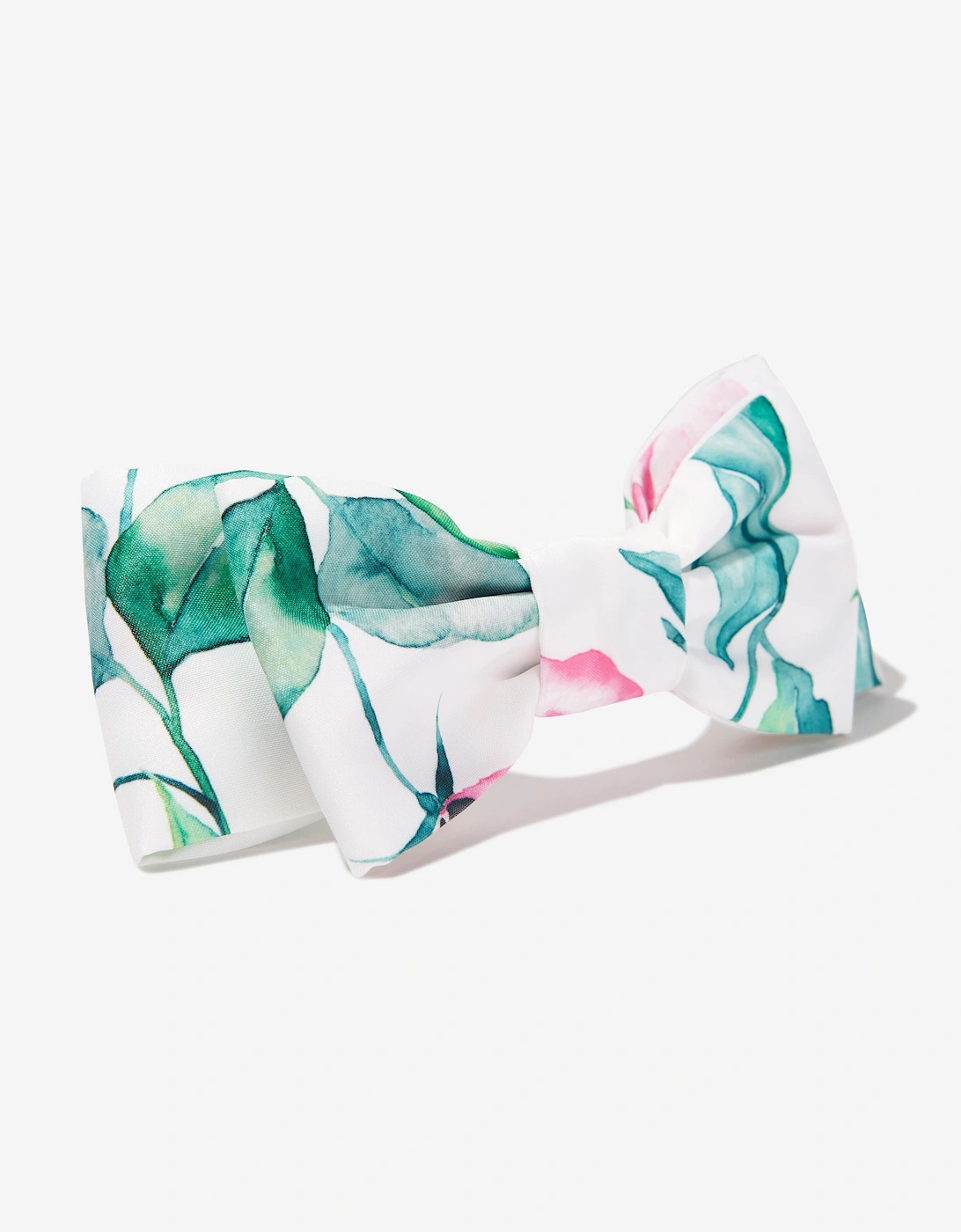 Girls Abstract Leaf Headband in White