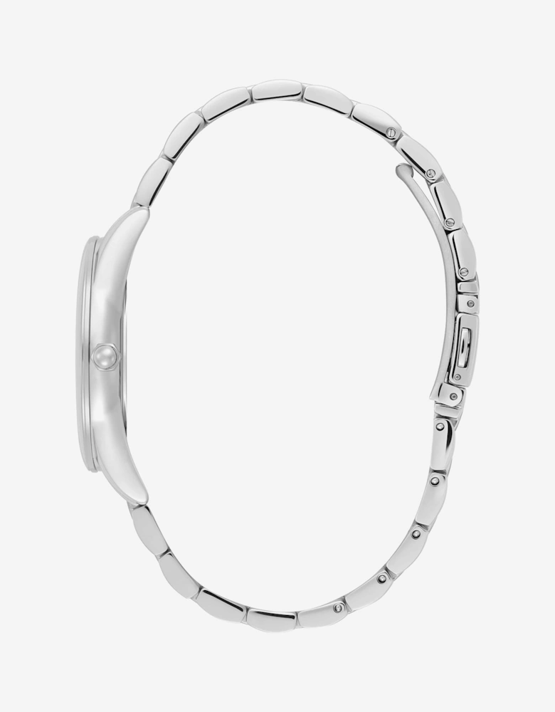 Glowful Stainless Steel Watch with Lavender Dial in Silver (34mm)