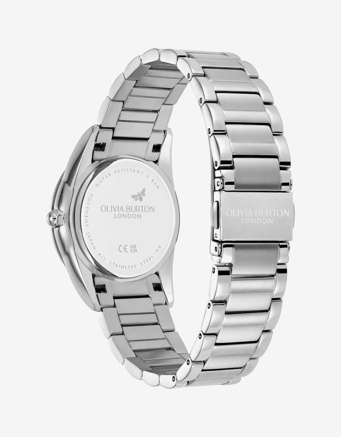 Glowful Stainless Steel Watch with Lavender Dial in Silver (34mm)