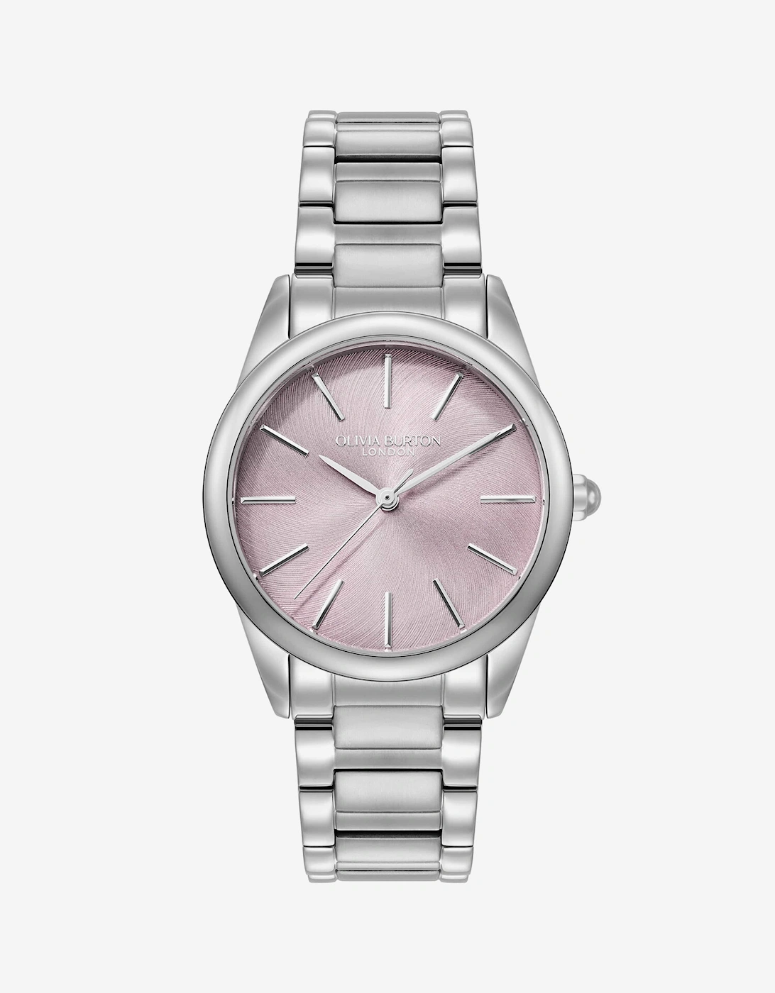 Glowful Stainless Steel Watch with Lavender Dial in Silver (34mm), 7 of 6