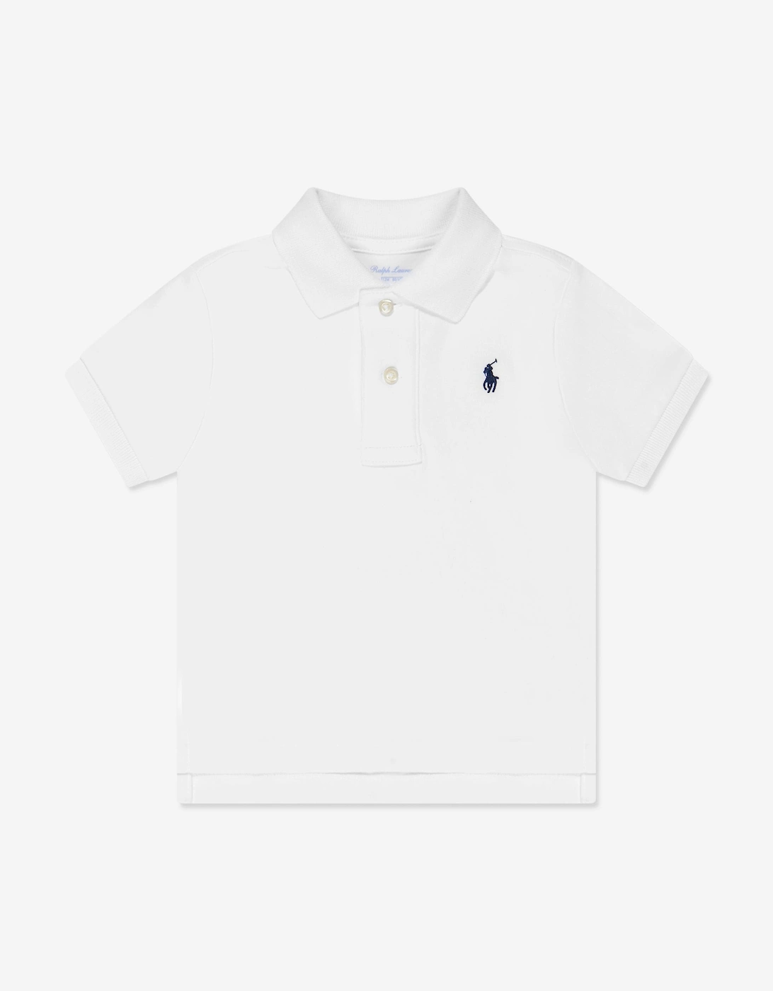 Baby Boys Logo Polo Shirt in White, 6 of 5