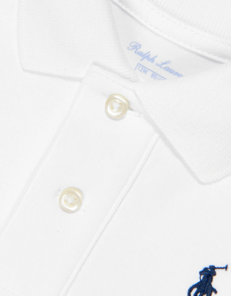 Baby Boys Logo Polo Shirt in White