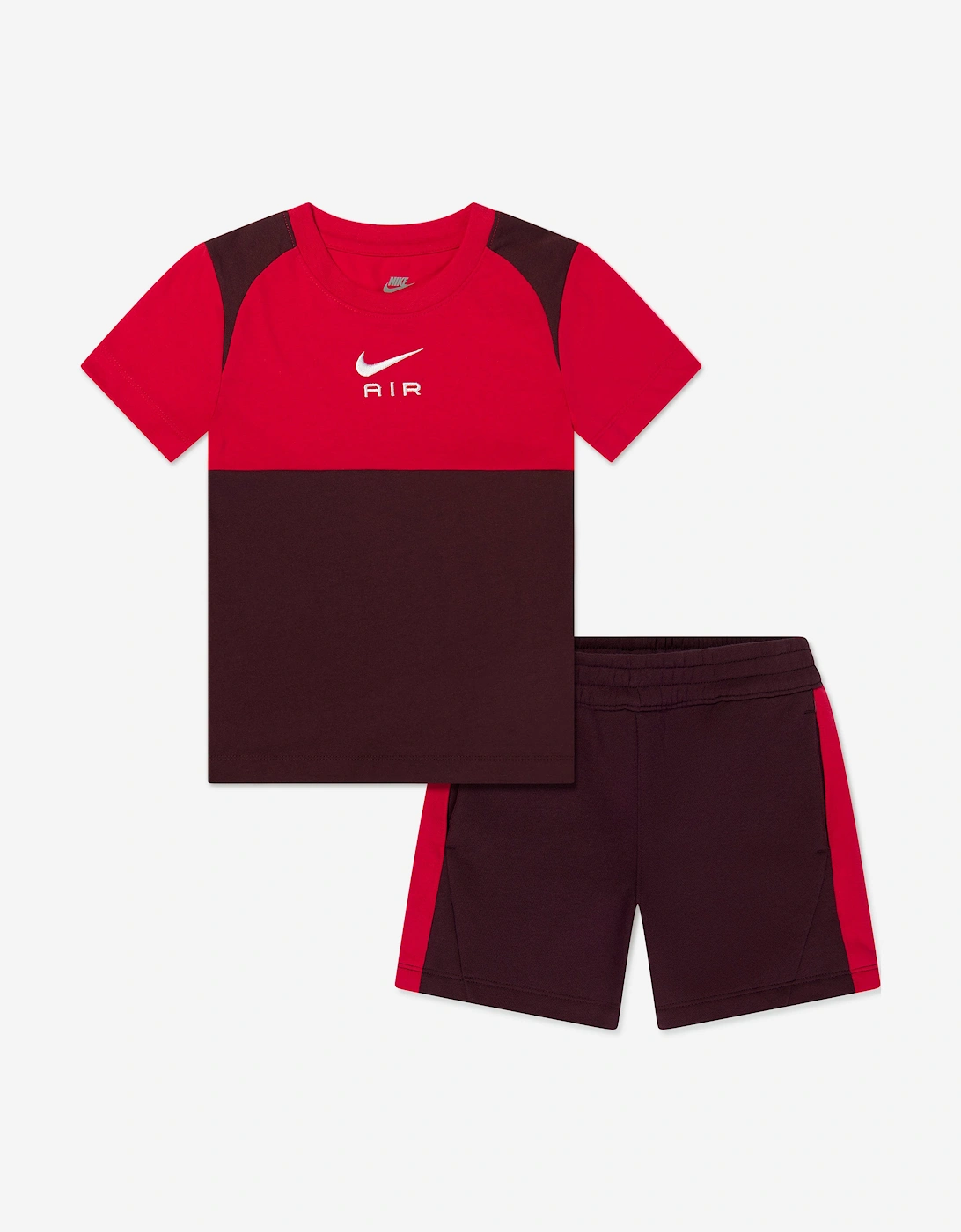 Boys Air Fleece Short Set in Red, 5 of 4