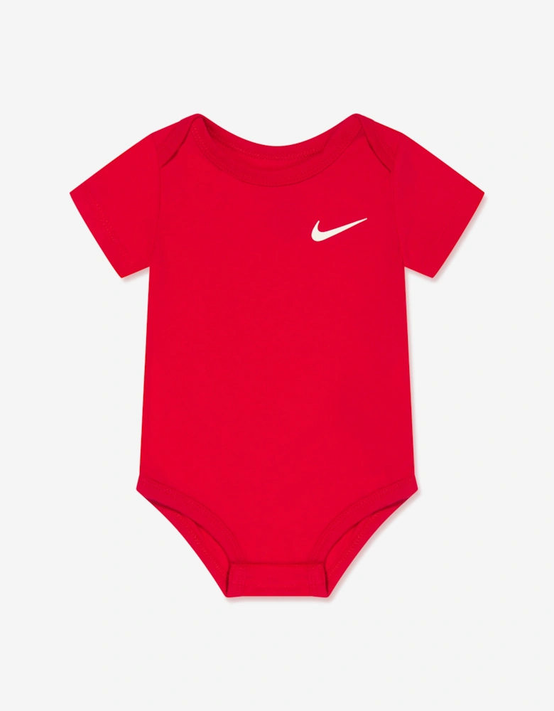 Baby Girls 3 Pack Swoosh Bodysuit Set in Multicolour