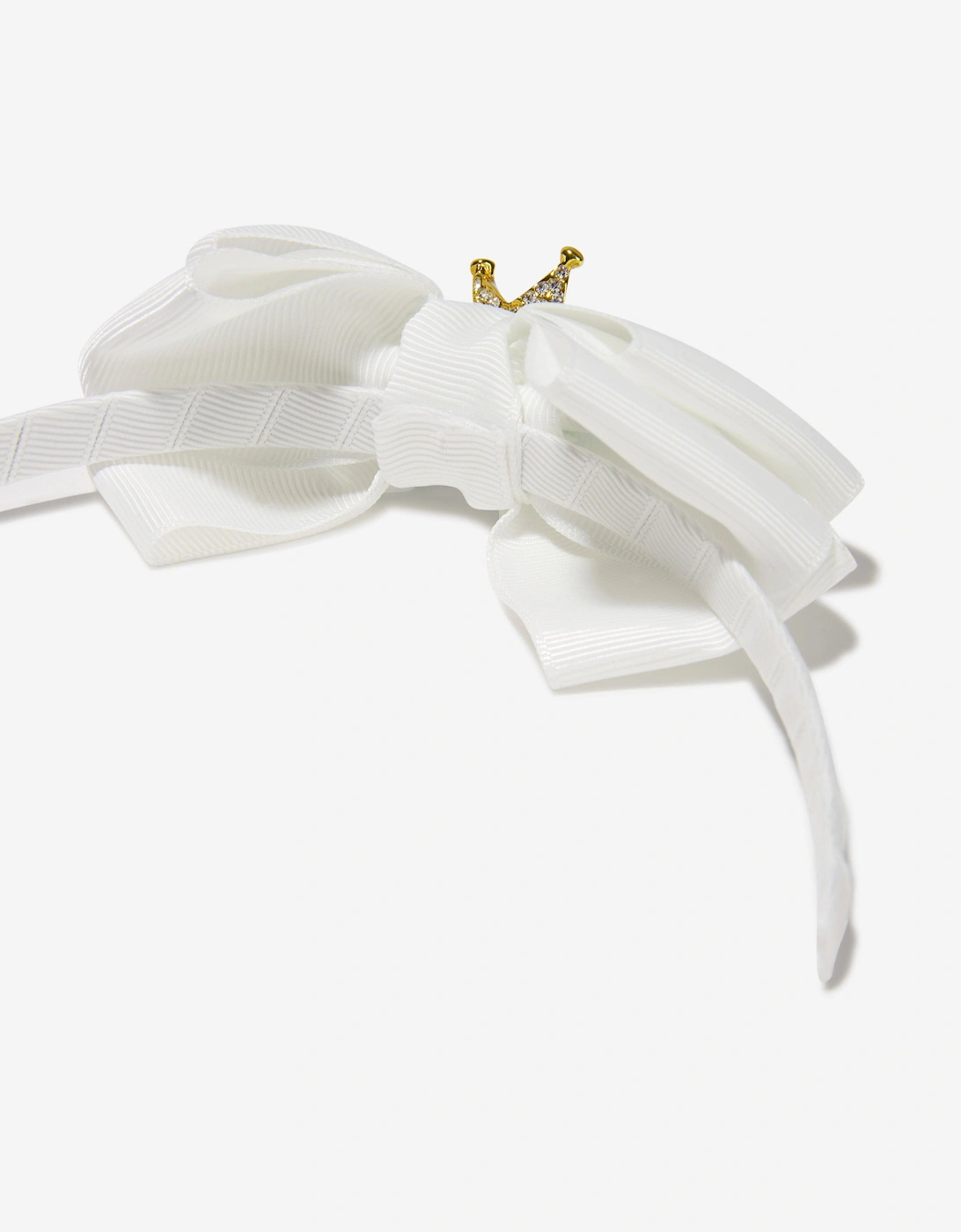 Angels Face Girls Crown Headband in White
