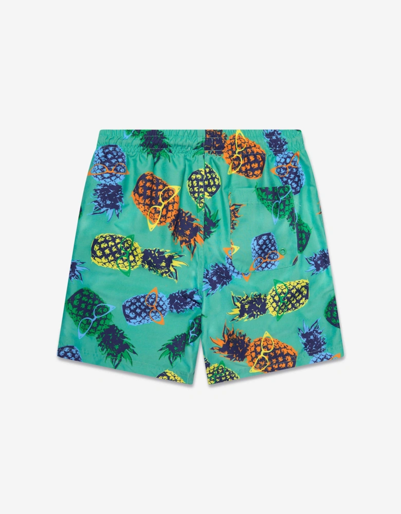 Boys Pineapple Swim Shorts (UPF50+) in Green