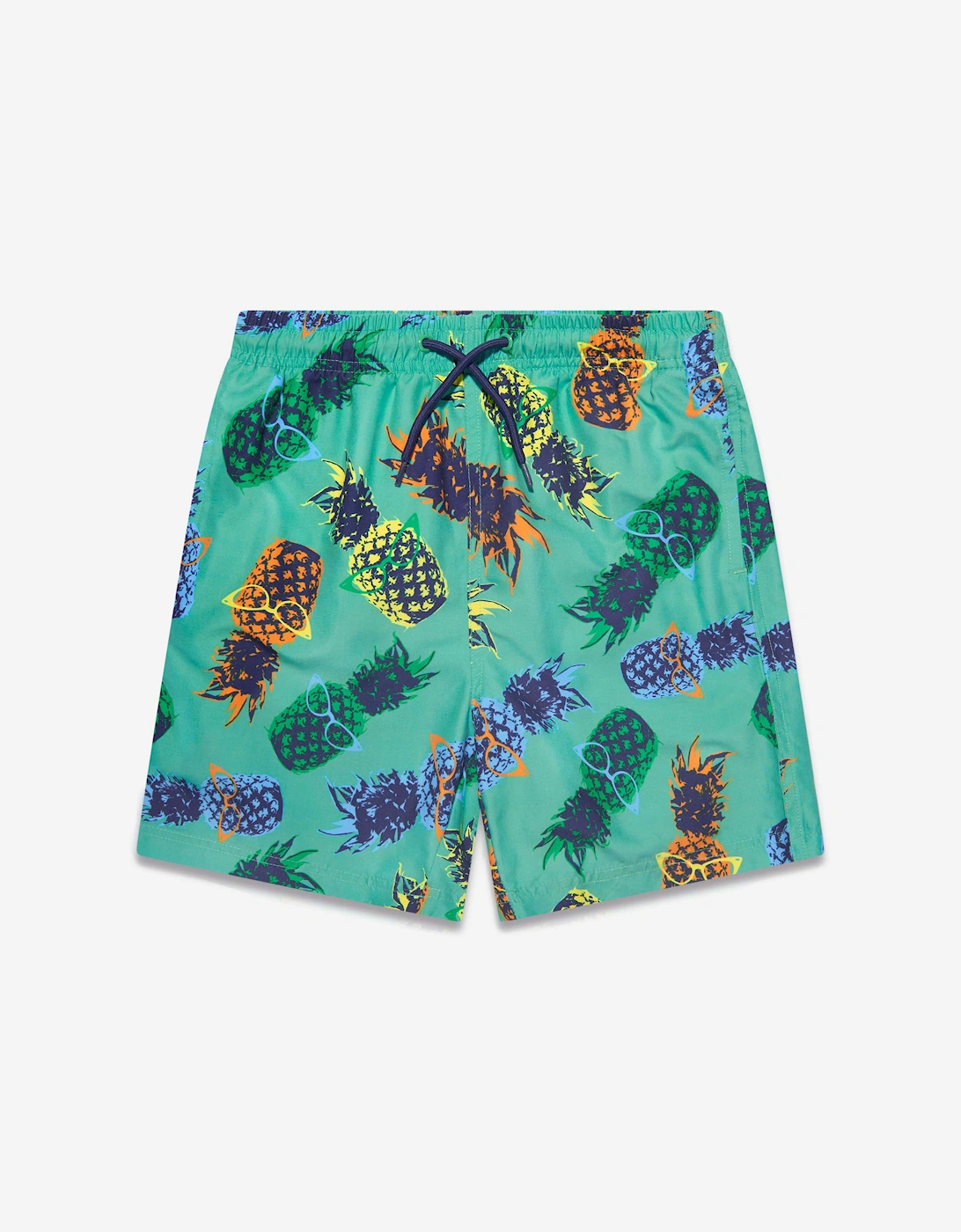 Boys Pineapple Swim Shorts (UPF50+) in Green, 5 of 4