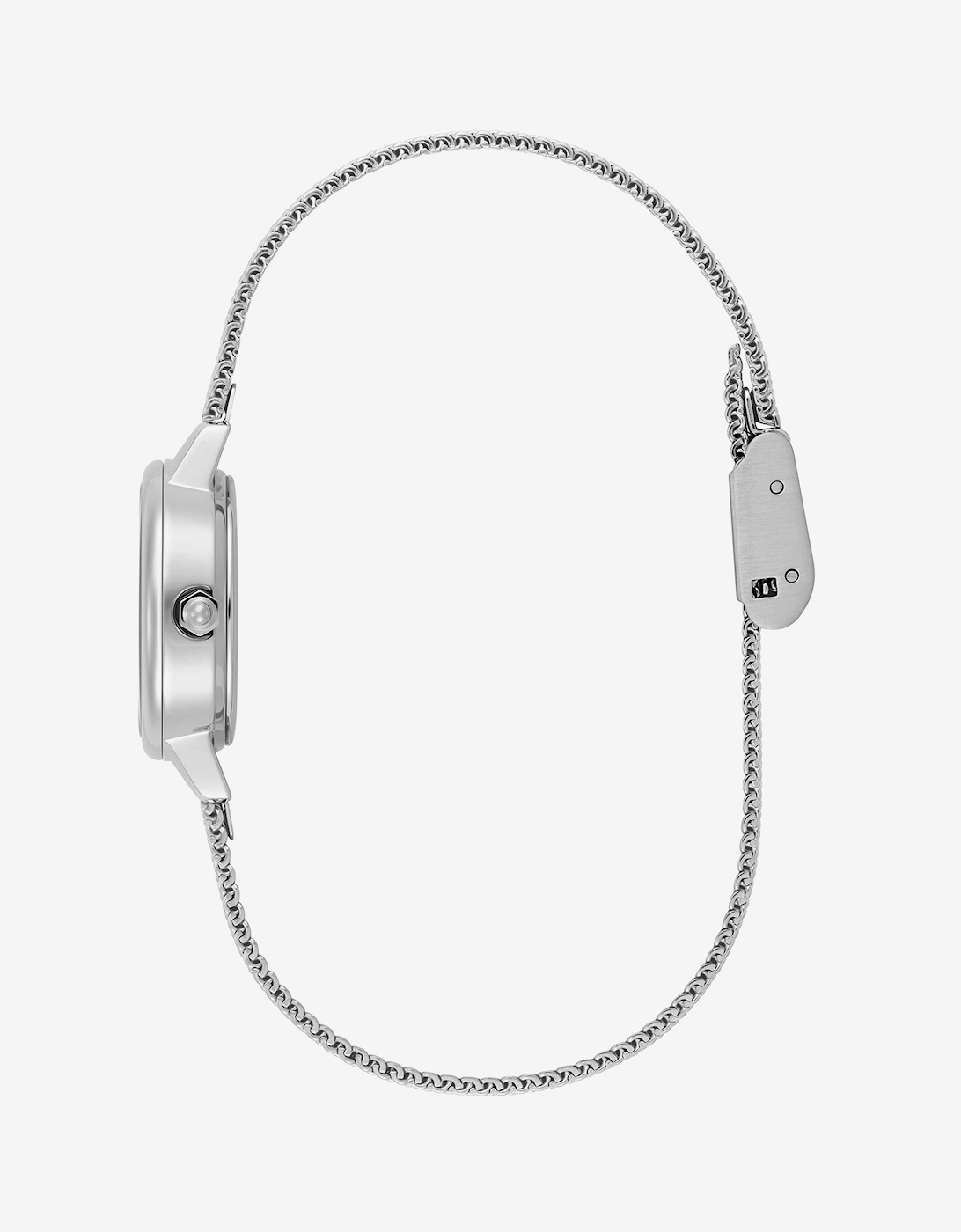 Mini Classic Stainless Steel Mesh Bracelet Watch in Silver (23mm)
