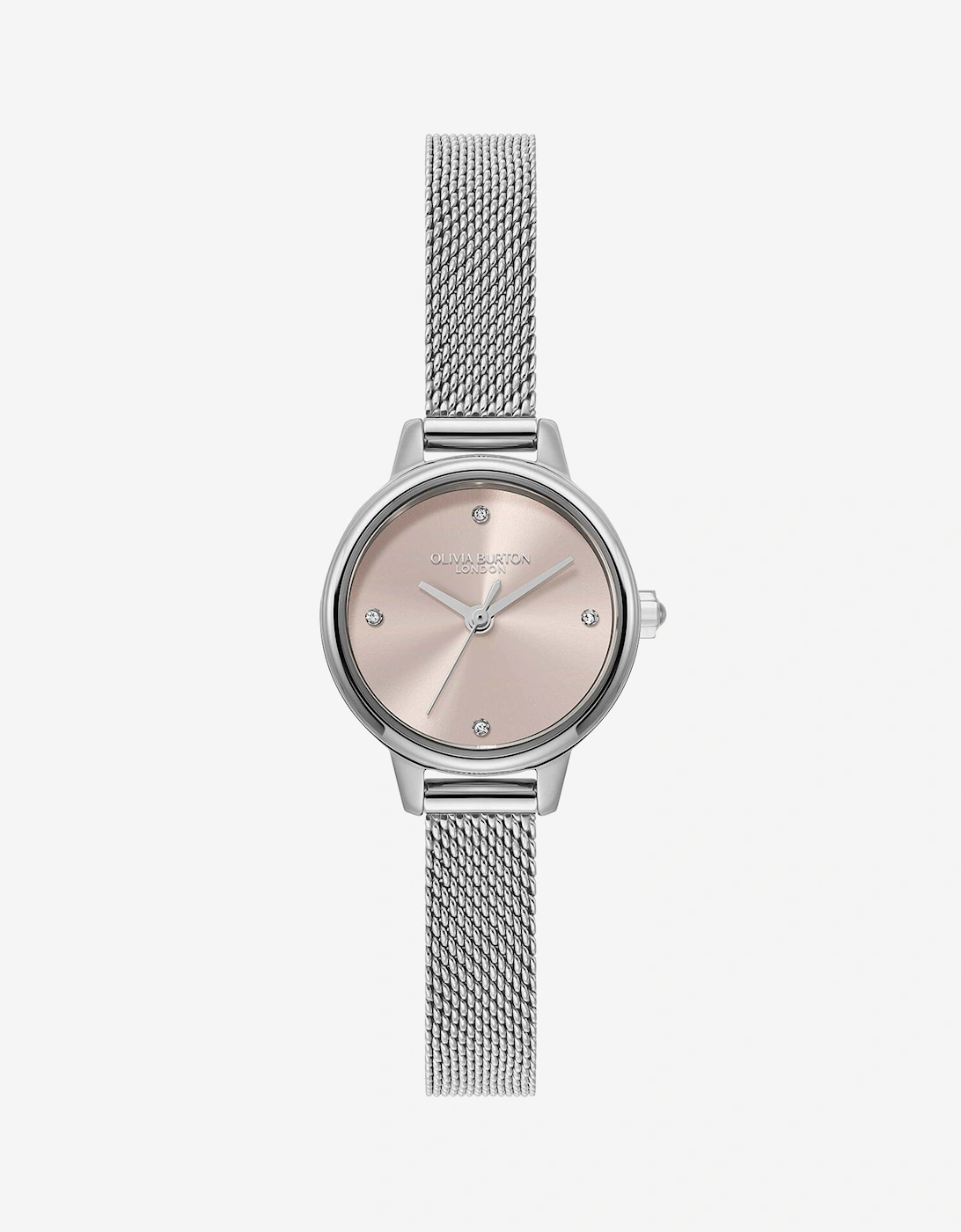Mini Classic Stainless Steel Mesh Bracelet Watch in Silver (23mm), 7 of 6