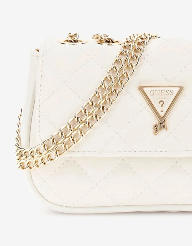 Girls Mini Convertible Crossbody Bag in Ivory (18.5cm)