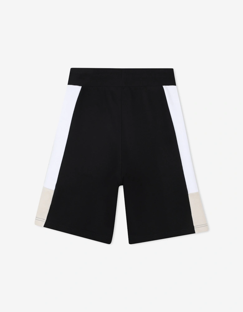 BOSS Boys Colourblock Bermuda Shorts in Black