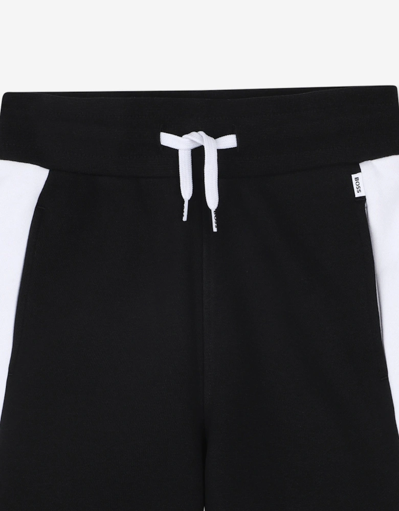 BOSS Boys Colourblock Bermuda Shorts in Black