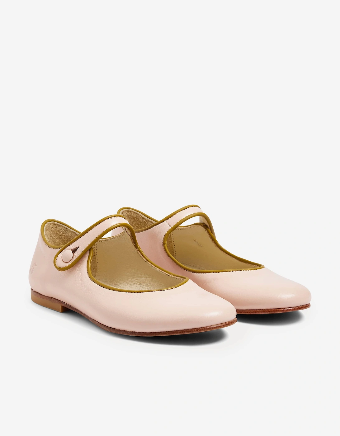 Girls Leather Ella Ballerinas in Pink