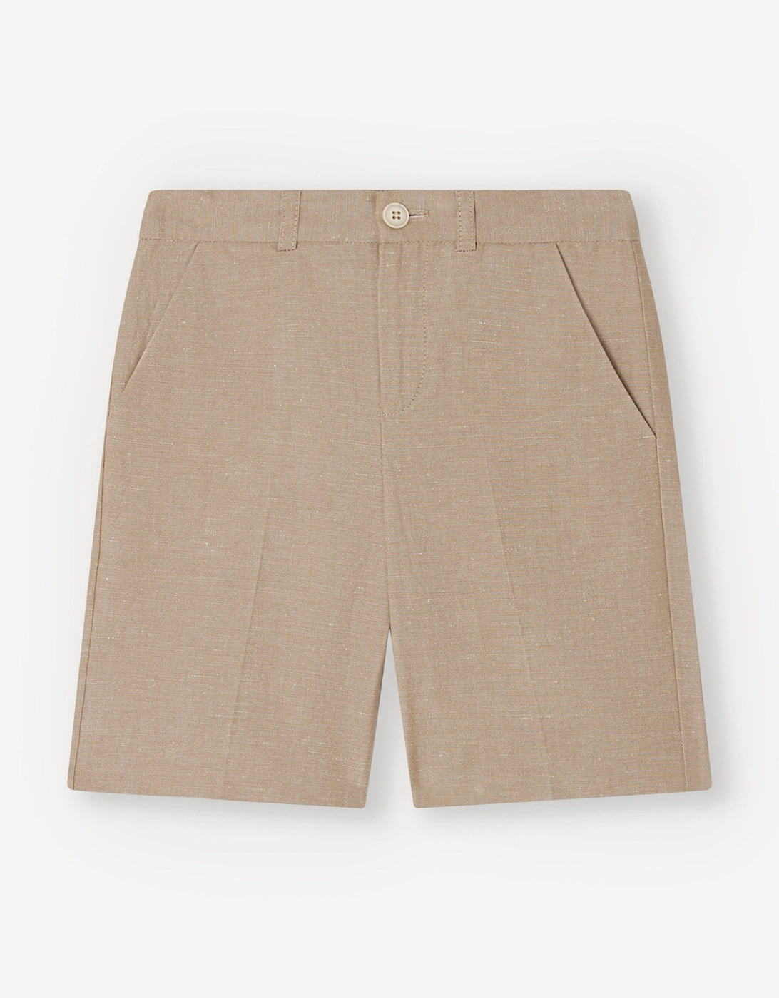 Boys Linen Calvin Shorts in Brown, 4 of 3
