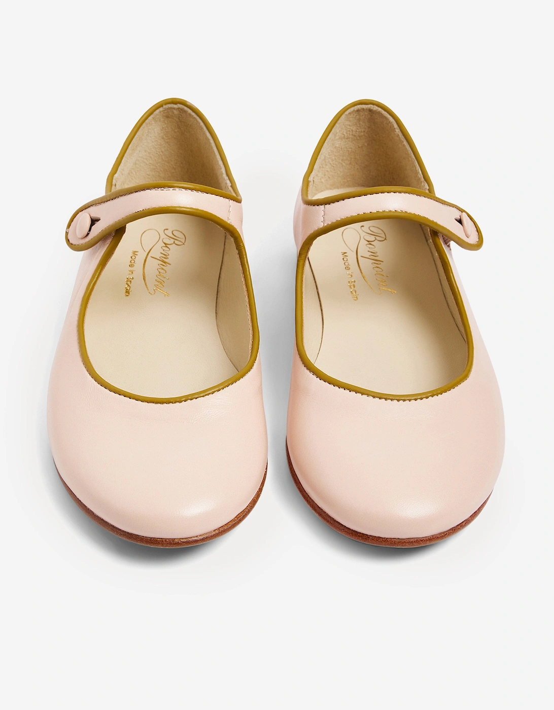 Girls Leather Ella Ballerinas in Pink
