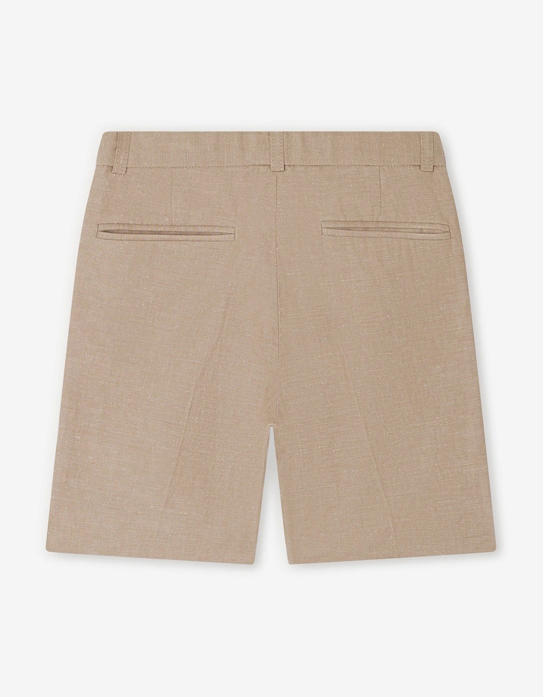 Boys Linen Calvin Shorts in Brown