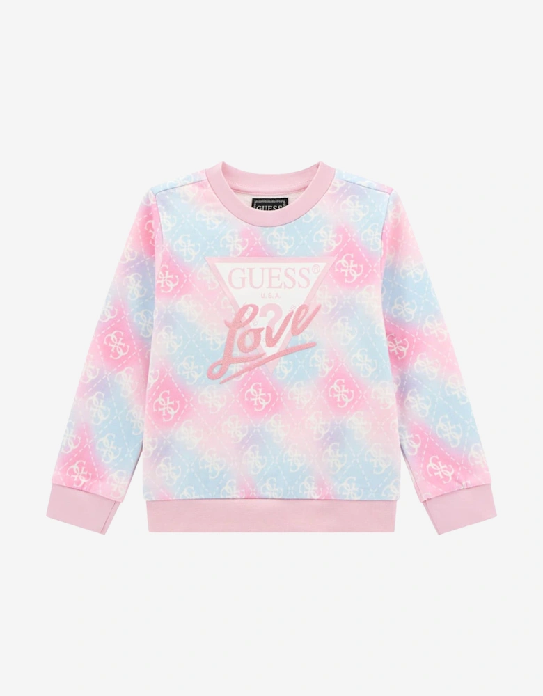 Girls Love Logo Sweatshirt in Multicolour