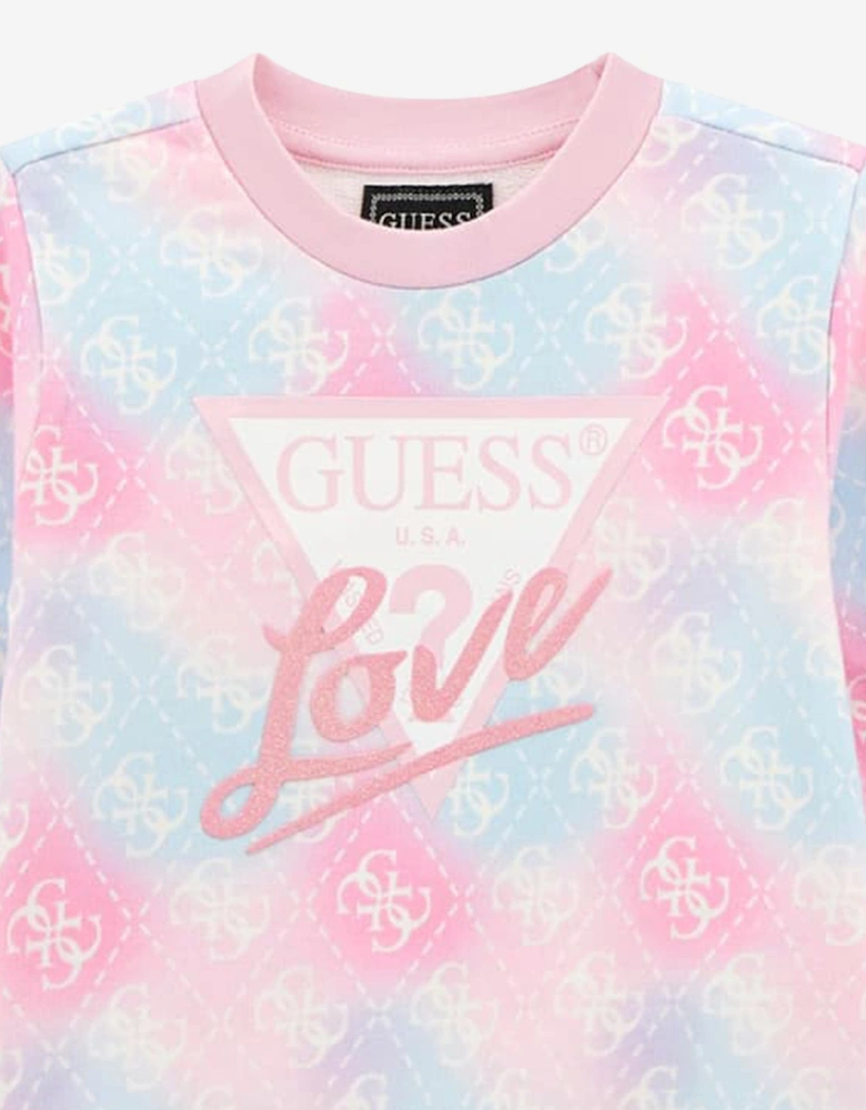 Girls Love Logo Sweatshirt in Multicolour