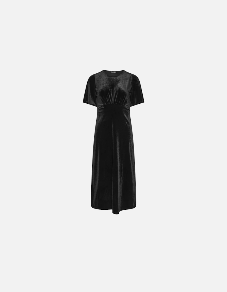 Petite Velour Empire Midi Dress