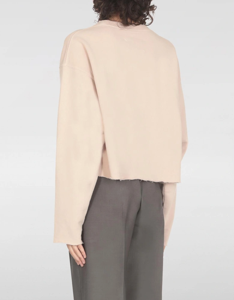 Cropped Crew Neck Sweatshirt