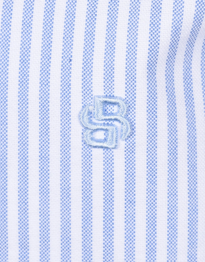 Boss Black H Liam Stripe Oxford Shirt Light Pastel Blue