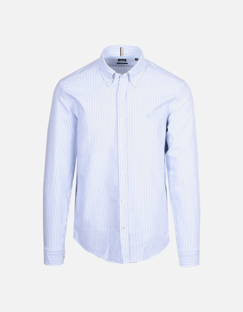 Boss Black H Liam Stripe Oxford Shirt Light Pastel Blue