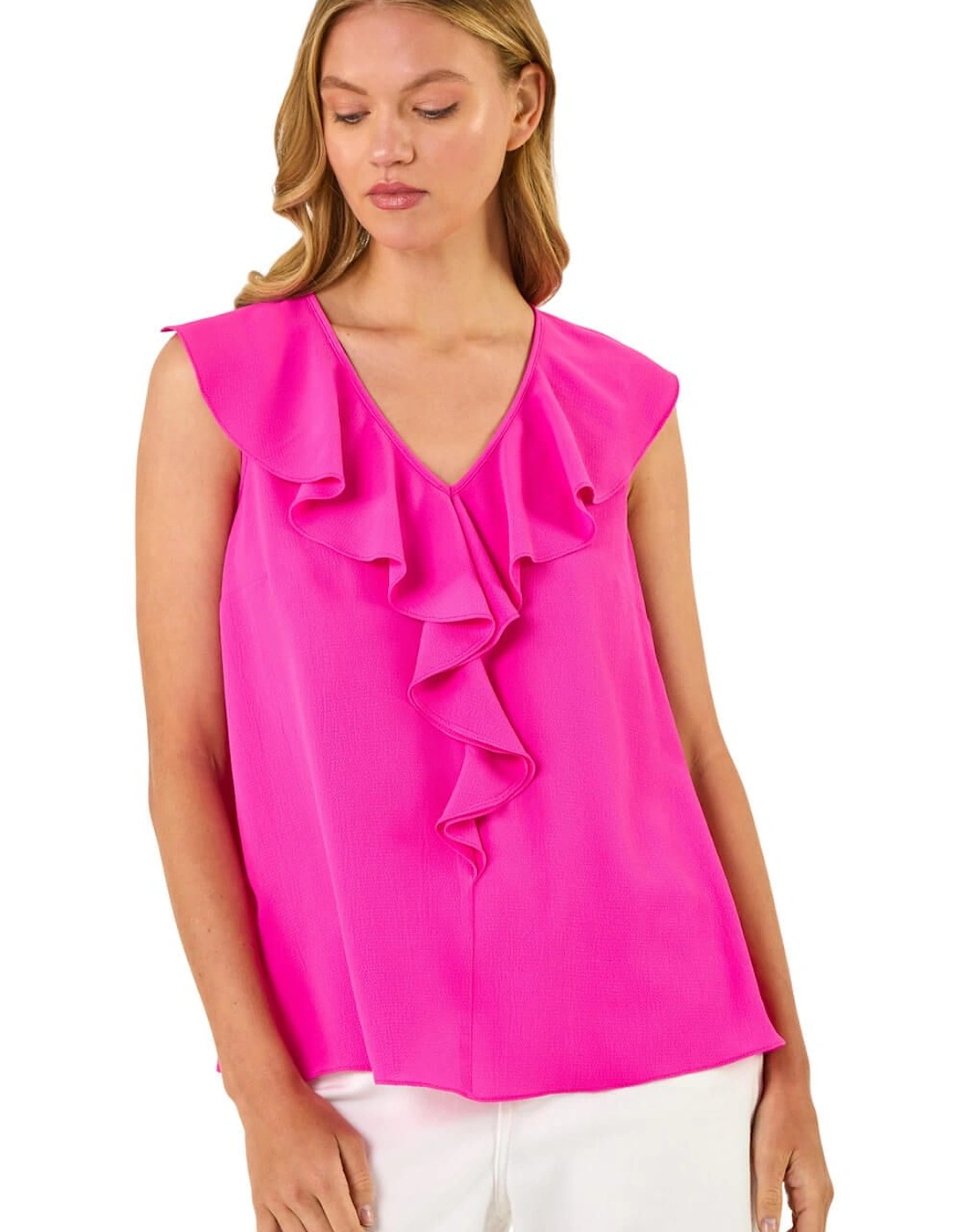 Ruffle V-Neck Vest Top, 2 of 1