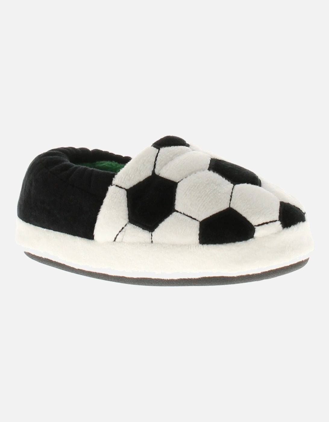 Boys Novelty Slippers Footy white UK Size, 6 of 5