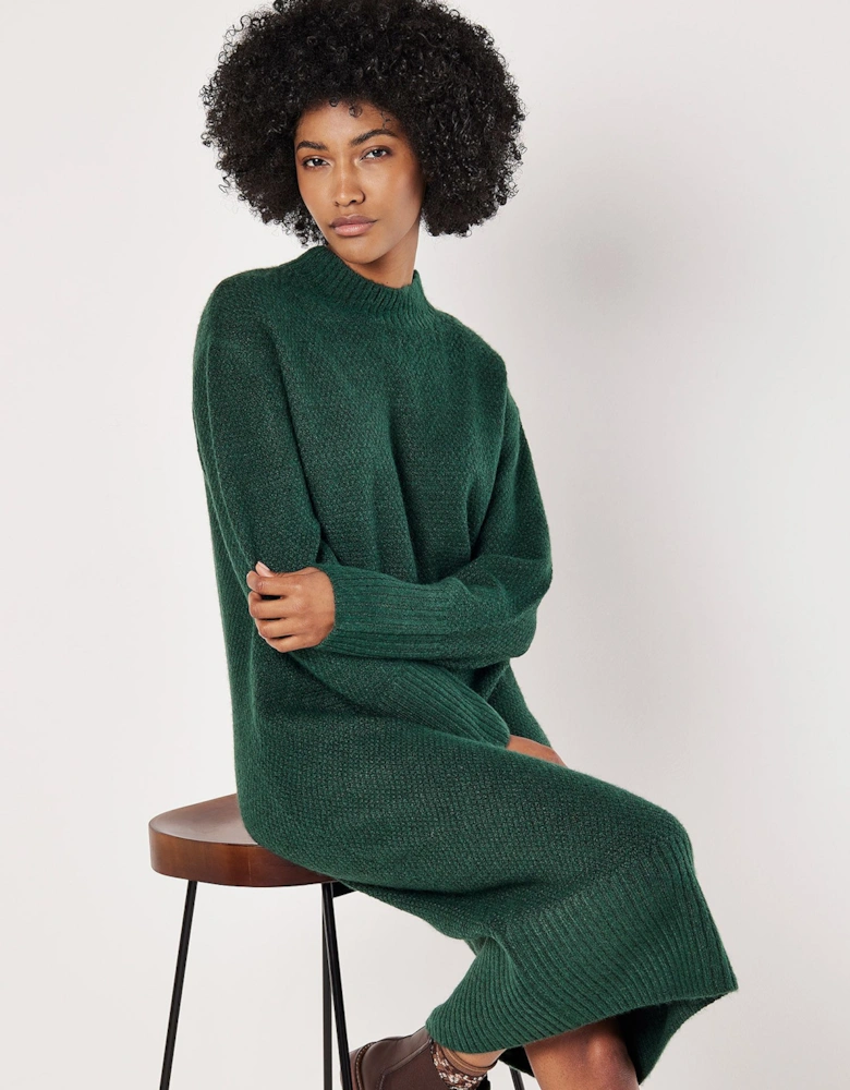 Waffle Knit Midi Dress
