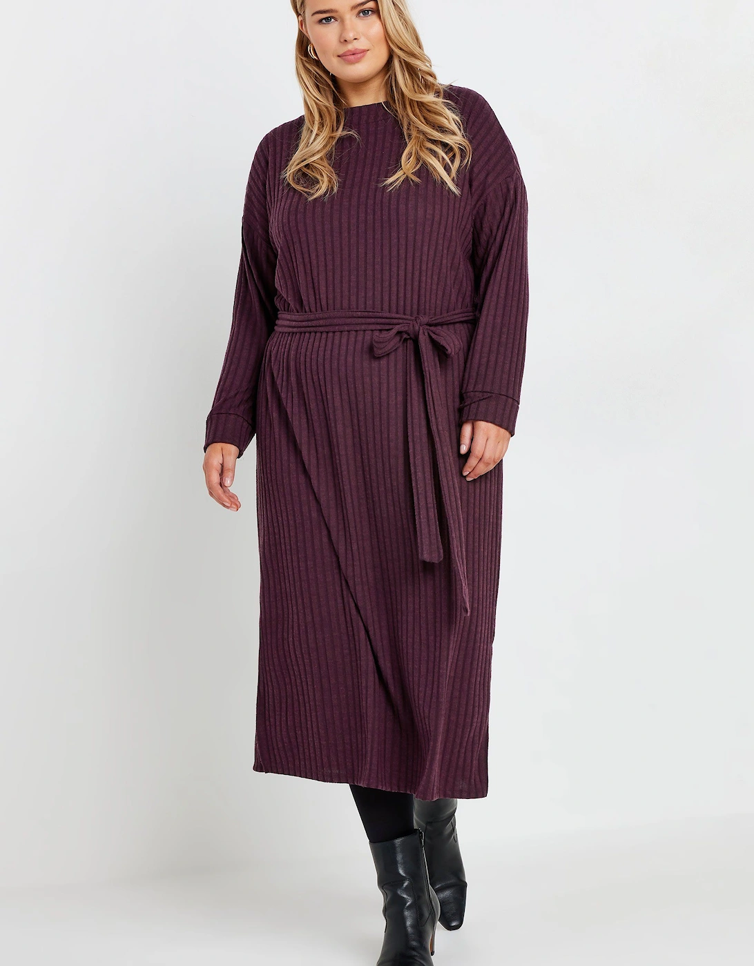High Neck Throw On Midi Dress, 2 of 1