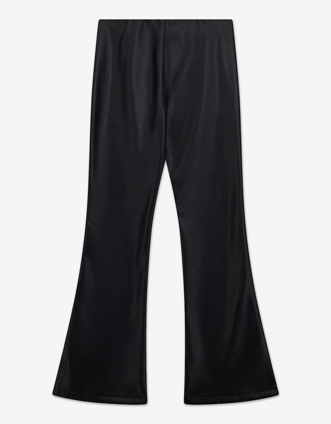 Girls Faux Leather Wide Fit Leggings in Black