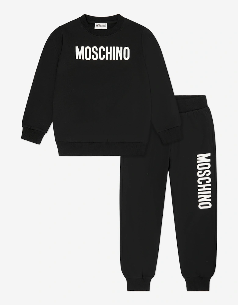 Kids Logo Tracksuit in Black