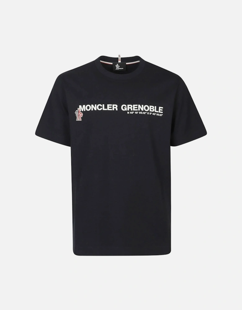 Branded Cotton T-shirt Navy