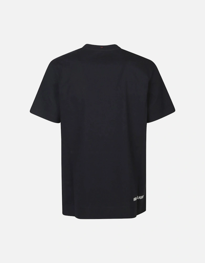 Branded Cotton T-shirt Navy