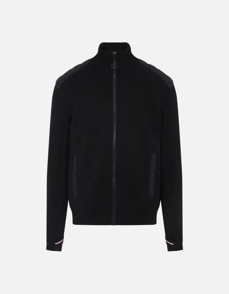 Zip Through Cardigan Black