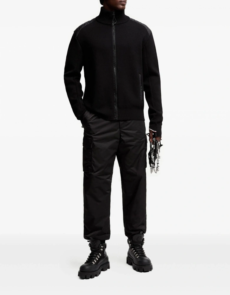 Zip Through Cardigan Black