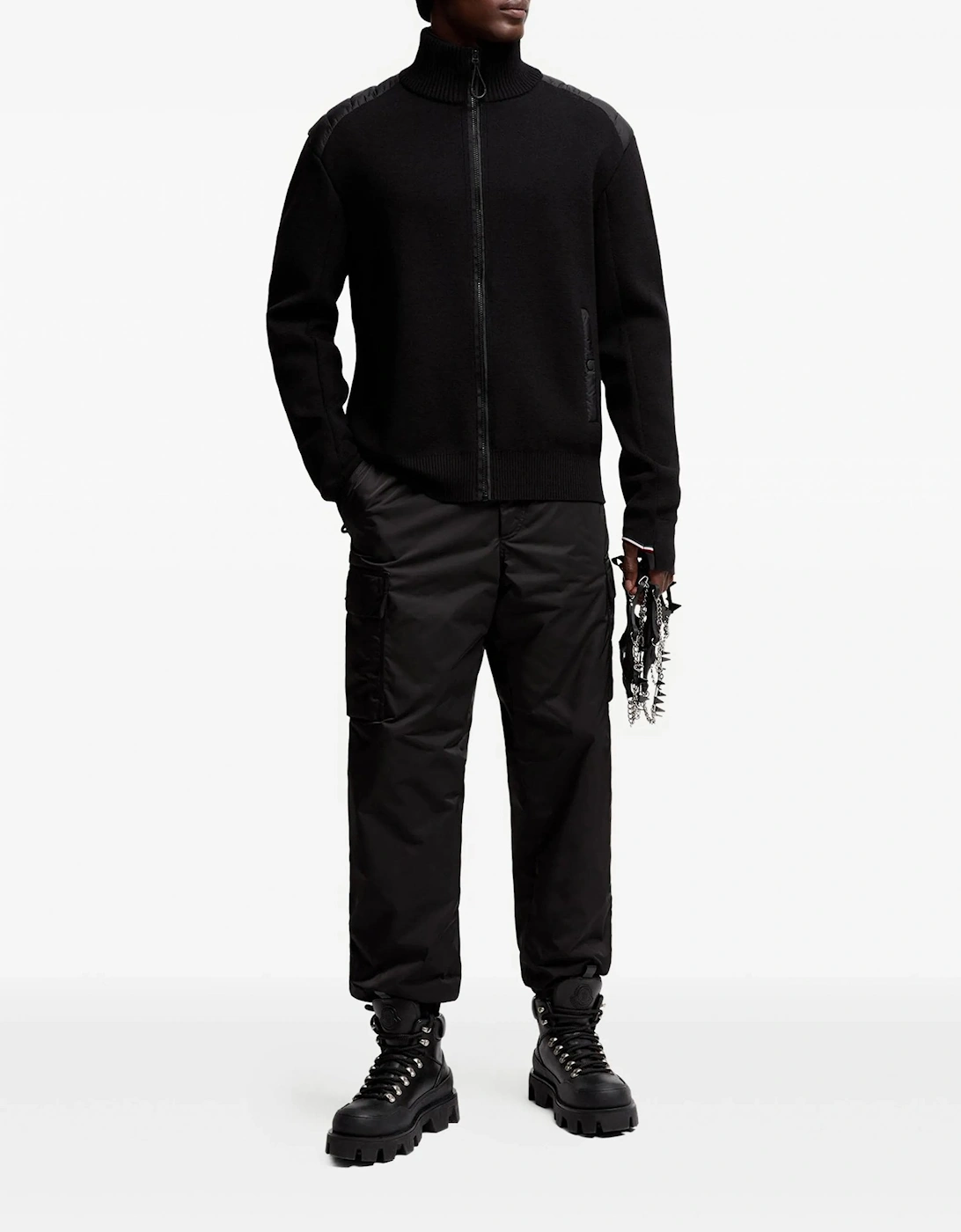 Zip Through Cardigan Black