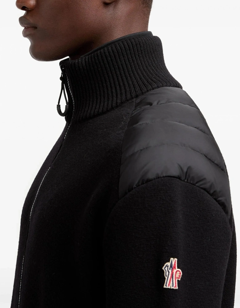 Zip Through Cardigan Black