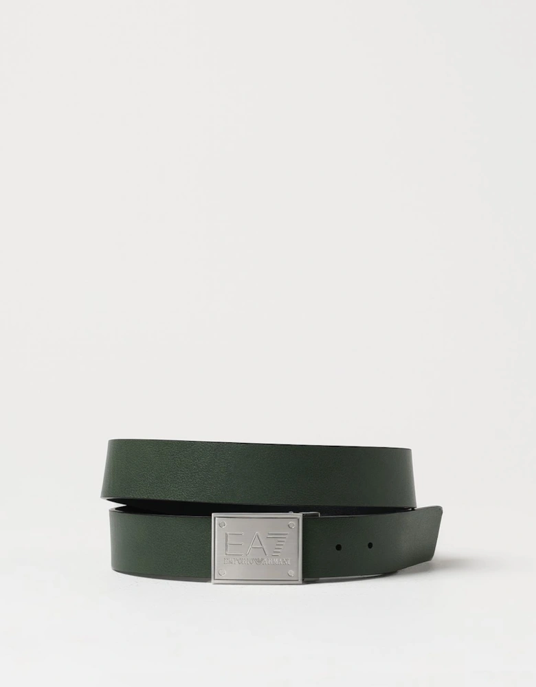 Reversible Leather Belt with Metal Buckle