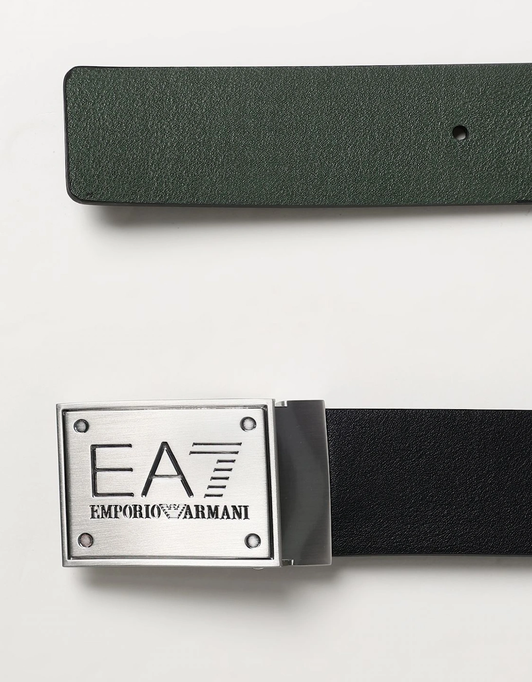 Reversible Leather Belt with Metal Buckle