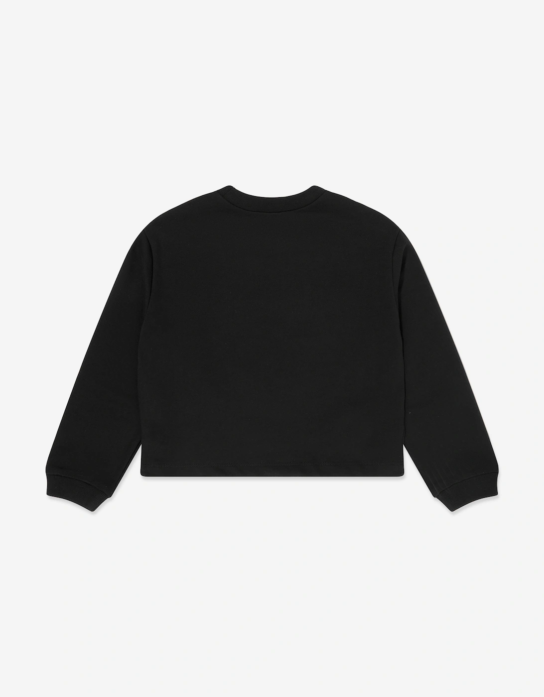 Girls Studded Gem Logo Sweatshirt in Black