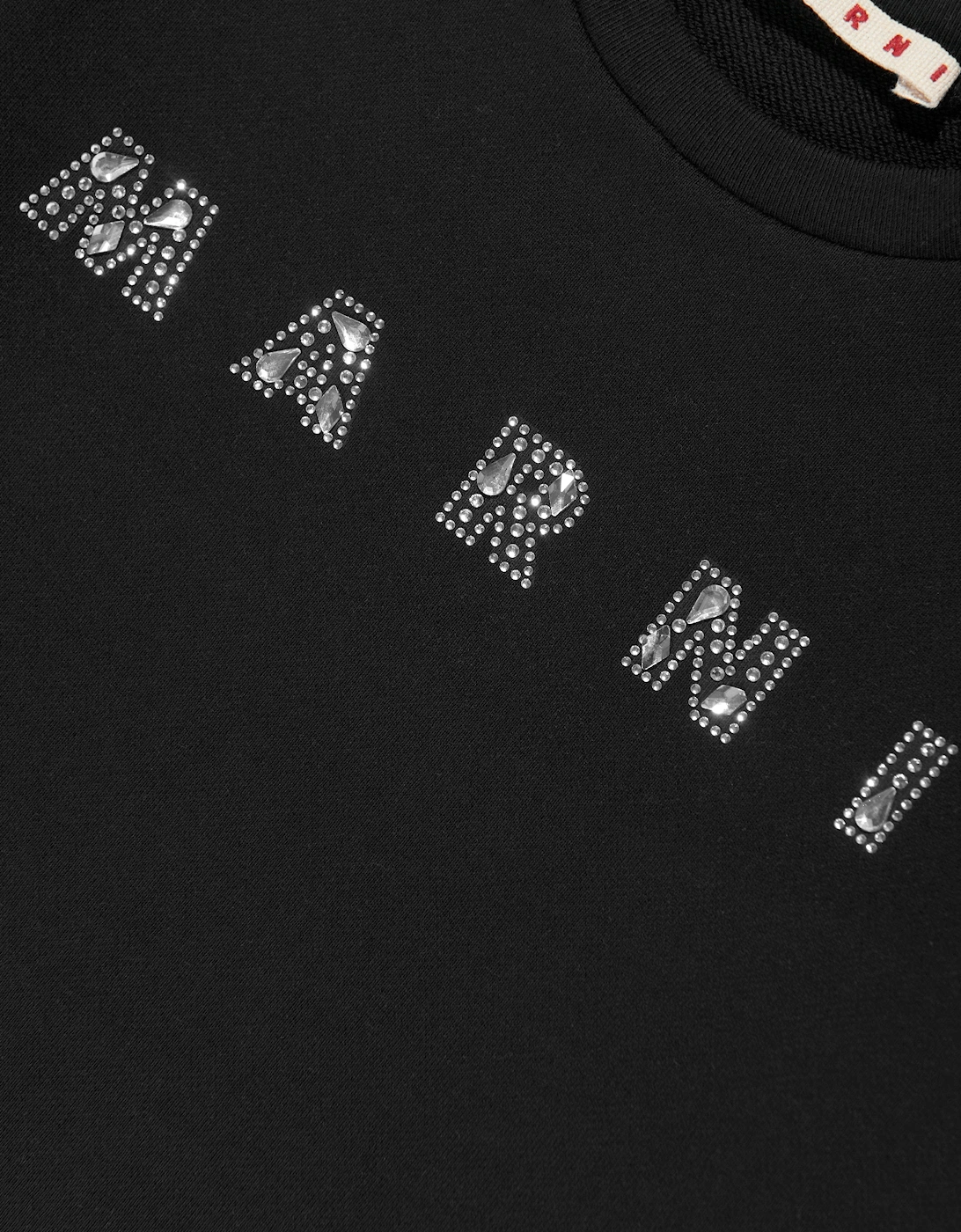 Girls Studded Gem Logo Sweatshirt in Black