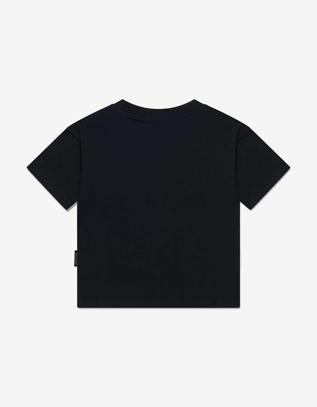 Enfant Girls Logo Print T-Shirt in Black
