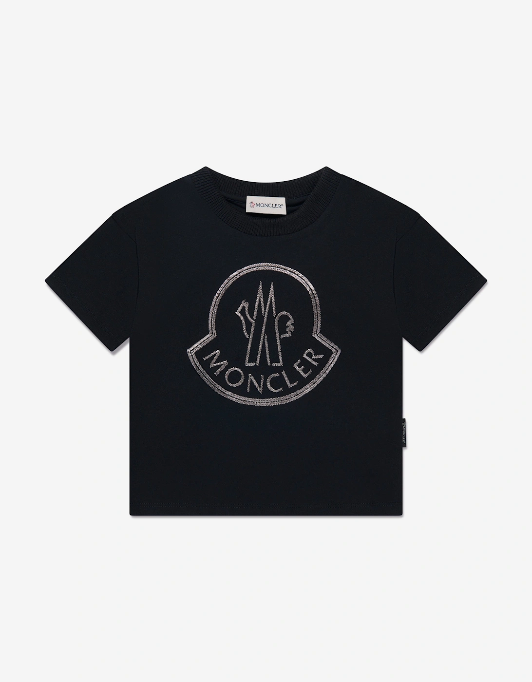 Enfant Girls Logo Print T-Shirt in Black