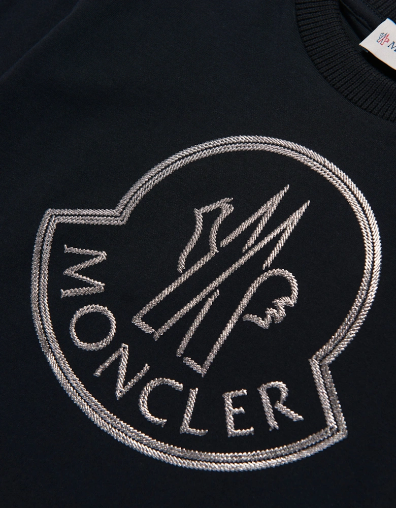 Enfant Girls Logo Print T-Shirt in Black